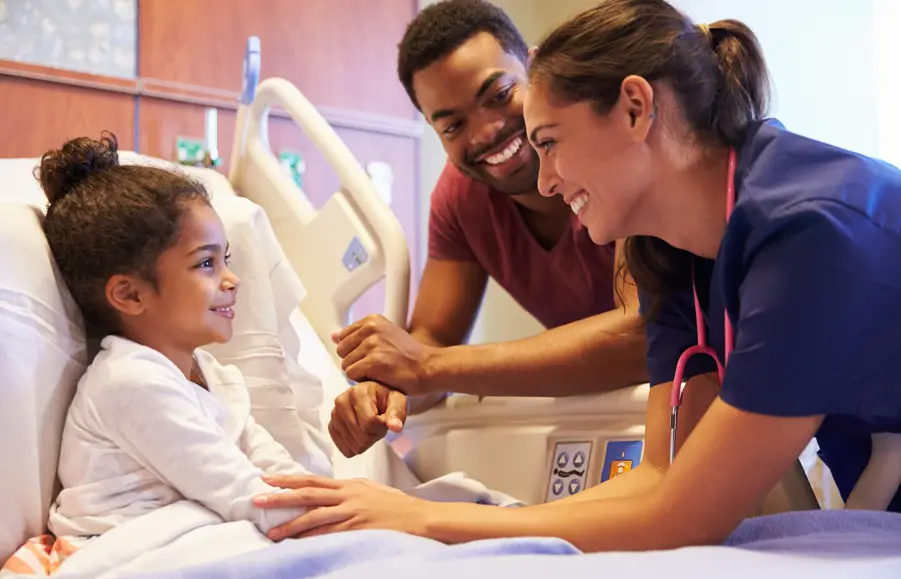 a child in the hospital