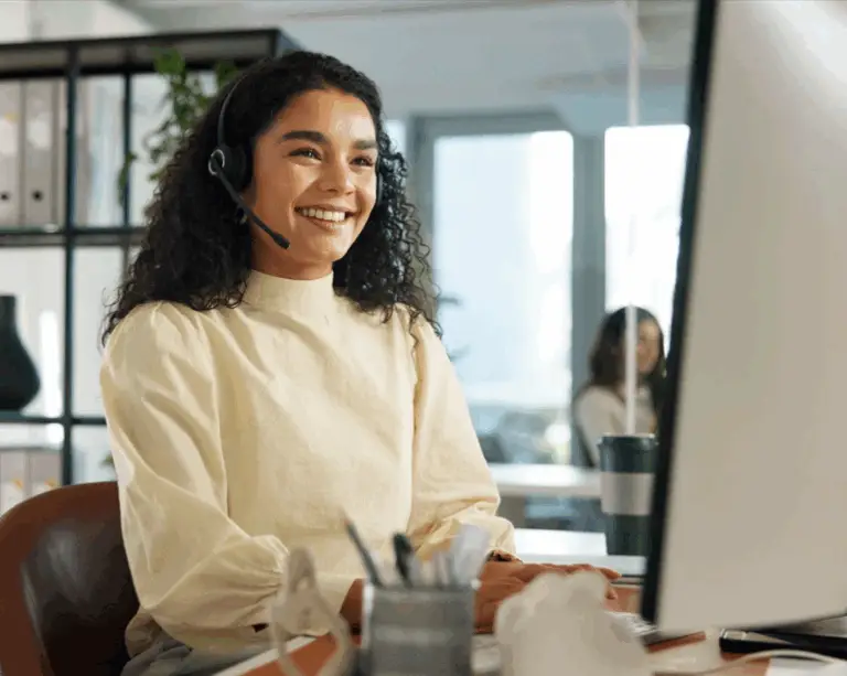 a person in a headset