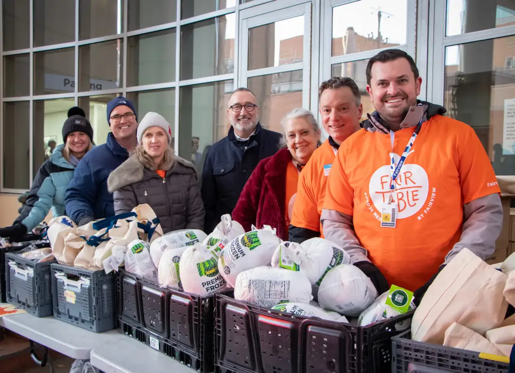 fairview staff packing food