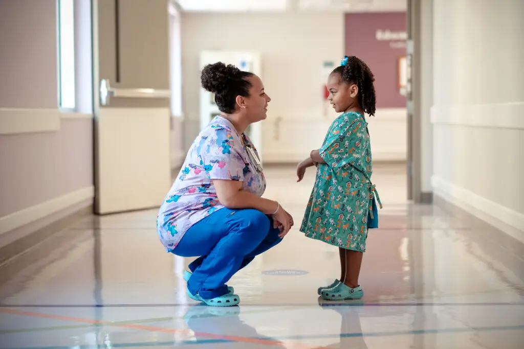 A nurse and patient and children's minnesota
