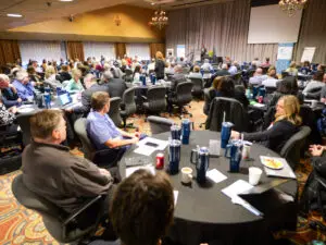 A large audience at an event