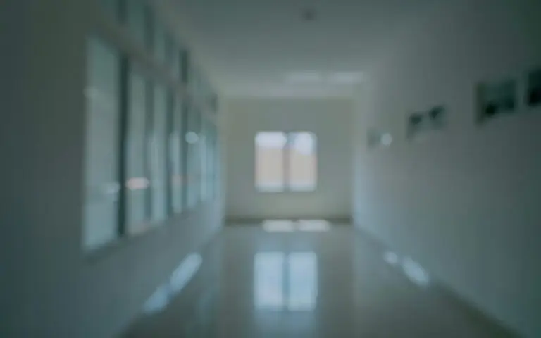 a dark hospital hallway