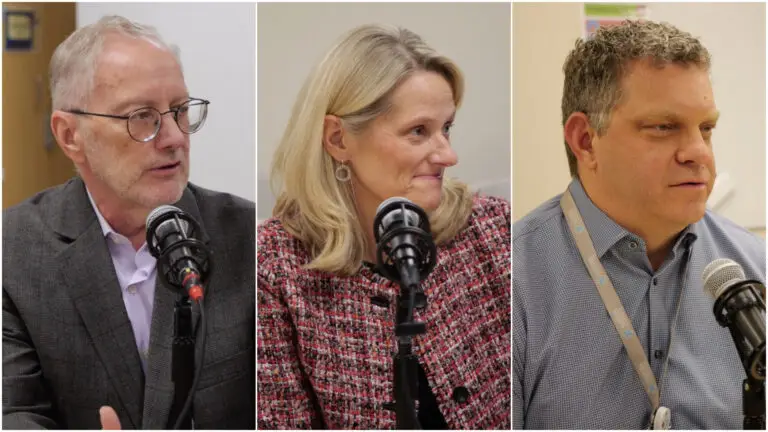 Collage image of the three podcast guests.