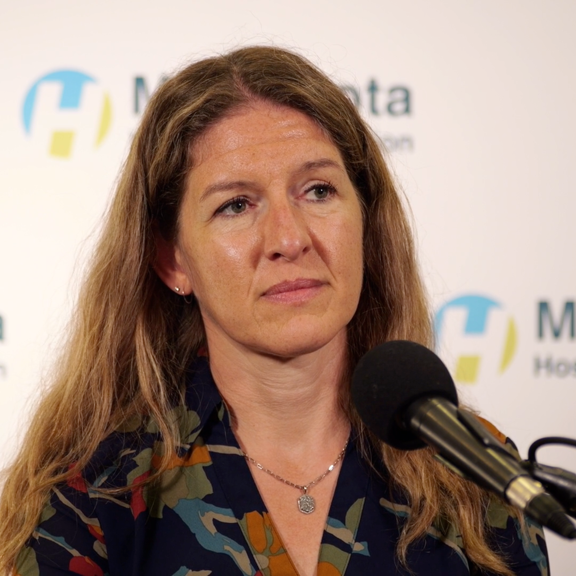 Anna Thomas, of ECRI, sits for a podcast interview.